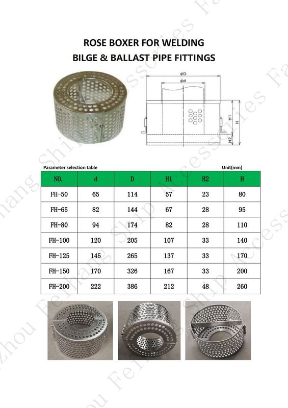 Filtres d' aspiration et boîte à roses - usine d' accessoires pour navires de Yangzhou Feihang, Jiangsu, Chine