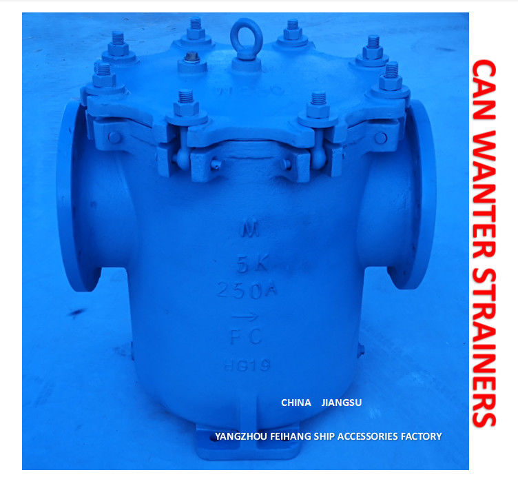 JIS 5k-250a peut filtre à eau Marine peut filtres à eau corps FC200 filtre en acier inoxydable