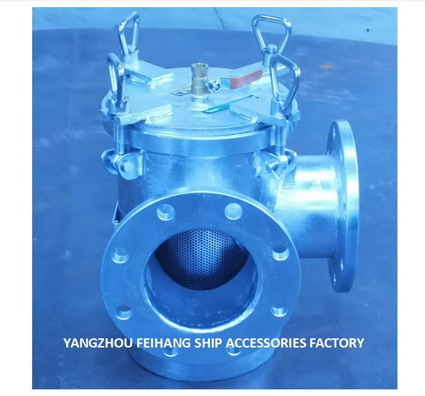 Filtre à eau grossière d'aspiration pour entrée de pompe à eau de mer auxiliaire BL100 CB/T497-2012 Type à Angle droit
