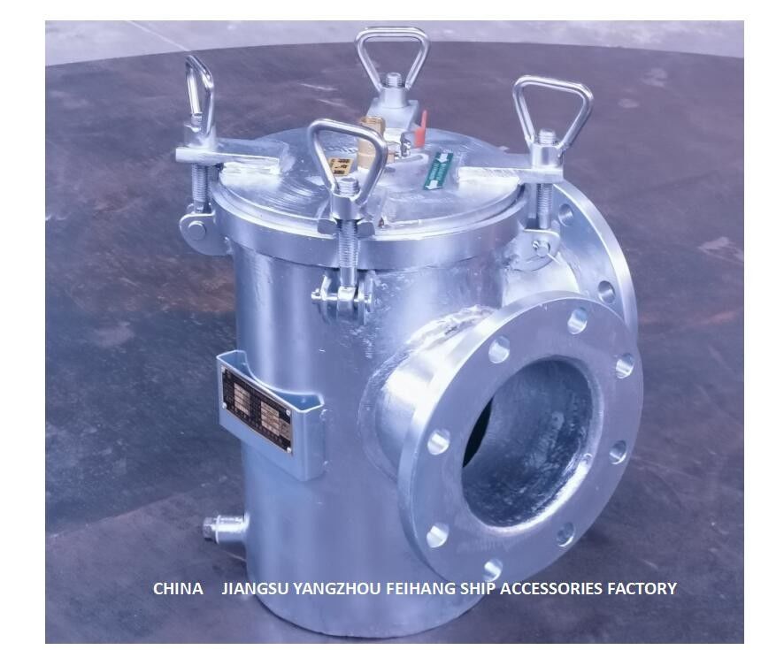 Filtre d'eau brut d'aspiration à angle droit pour Marine Seawater Cooling System BRS100 CB/T497-2012
