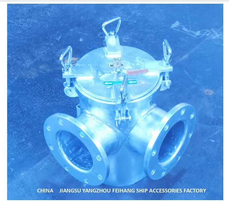 Filtre d'eau brut d'aspiration à angle droit pour Marine Seawater Cooling System BRS100 CB/T497-2012