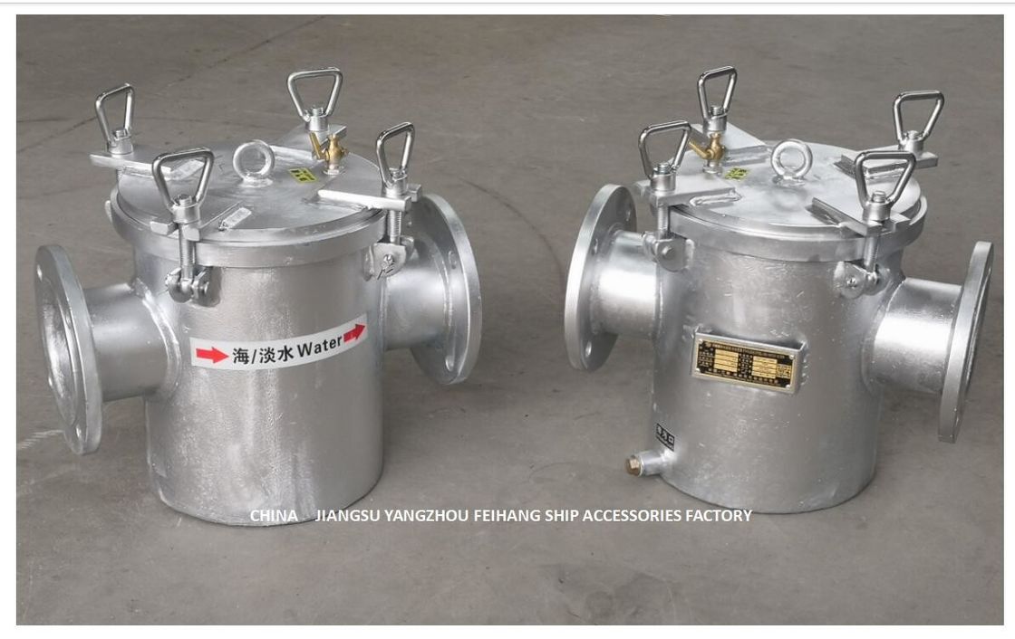 Filtre d'eau brut d'aspiration de système de lutte anti-incendie du ballast CB/T497-2012, filtre d'eau brut de pompe à incendie de secours AS125