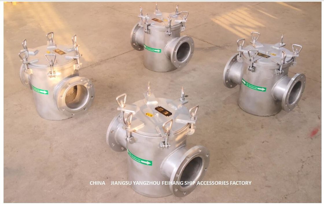 Directement par le filtre d'eau brut d'aspiration pour le matériel en vrac d'acier au carbone de l'orifice d'admission de pompe d'eau de mer AS150 CB/T497-2012