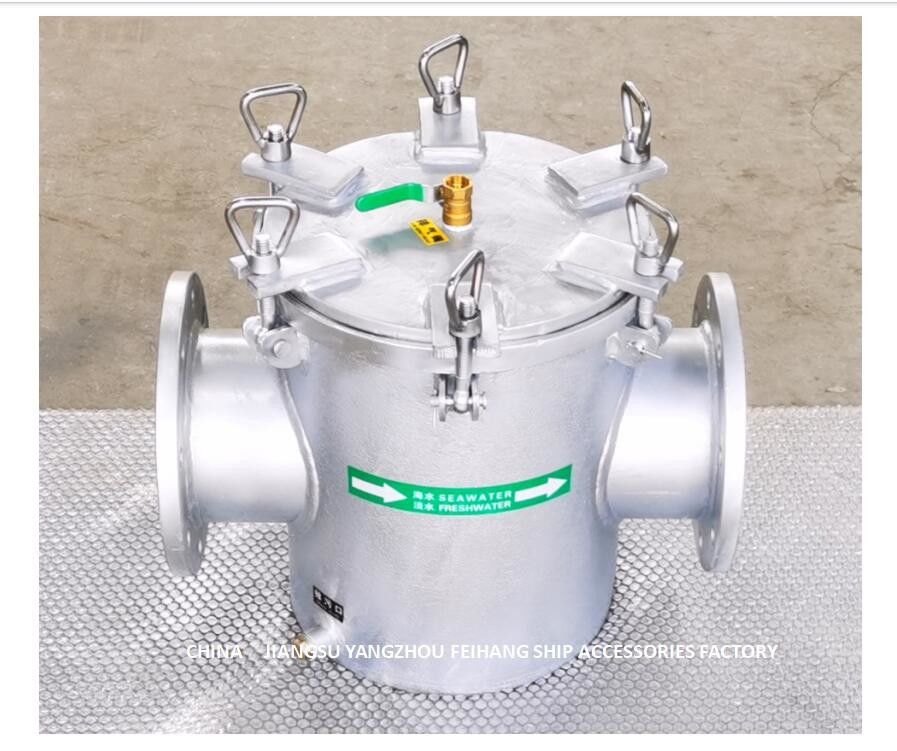 Type droit de throu filtre d'eau de mer pour à chaud auxiliaire d'acier au carbone du modèle AS150 CB/T497-2012 de pompe d'eau de mer galvanisé