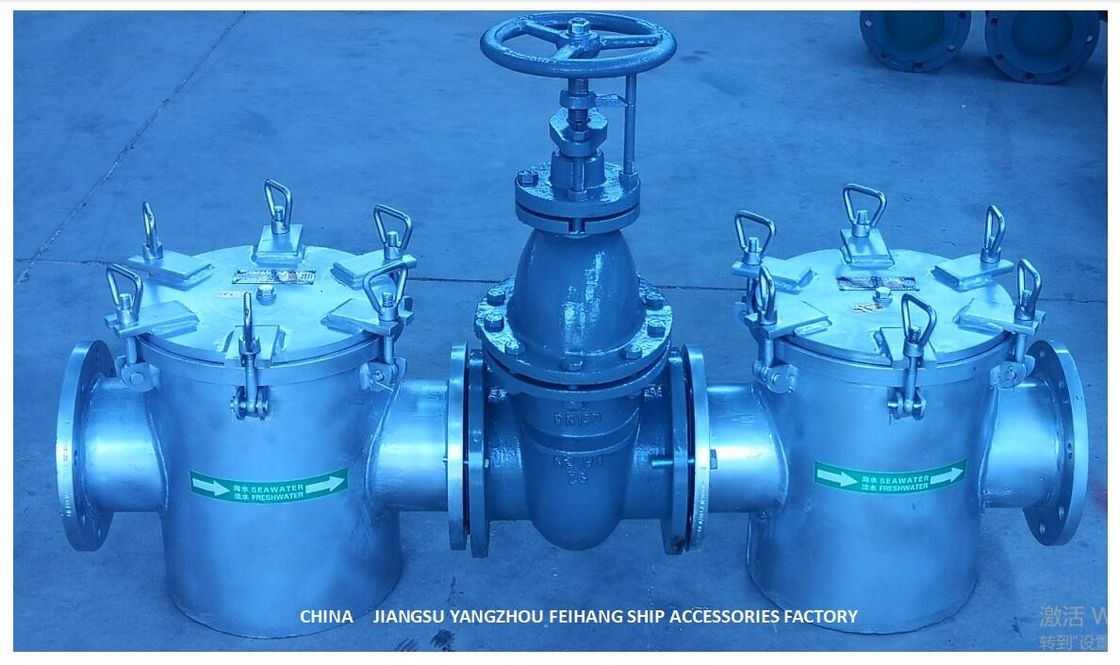 Type droit de throu filtre d'eau de mer pour à chaud auxiliaire d'acier au carbone du modèle AS150 CB/T497-2012 de pompe d'eau de mer galvanisé