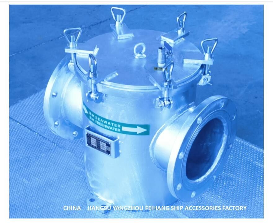 Directement par le filtre d'eau de mer galvanisé par acier au carbone pour le modèle auxiliaire AS200 CB/T497 d'orifice d'admission de pompe d'eau de mer
