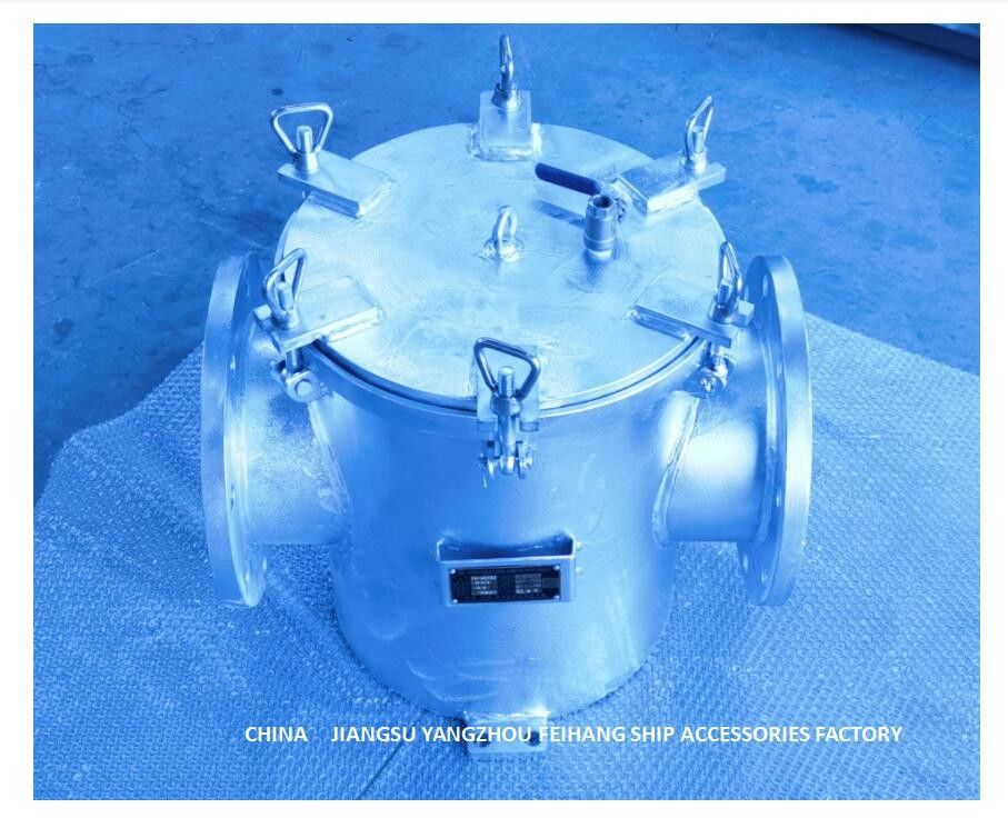 Le filtre principal Cb/T497-2012 d'eau de mer de Dn250 se compose principalement des tuyaux de communication, tuyaux principaux, paniers de filtre, brides,