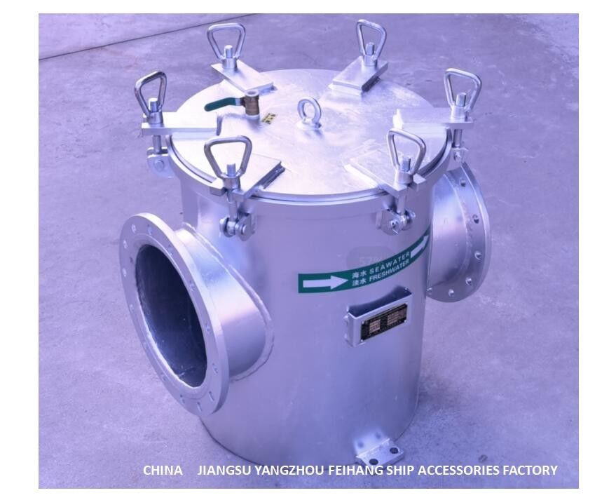 Filtre d'eau de mer galvanisé par acier au carbone d'AS250 CBM1061-81 pour l'orifice d'admission de pompe principal d'eau de mer