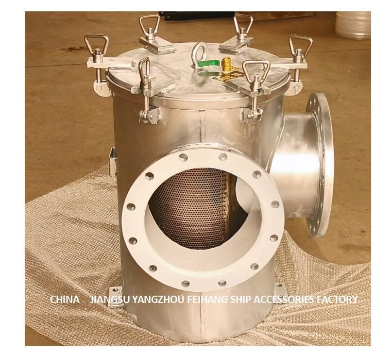 Filtre principal BRS350 Cb/T497-2012 d'eau de mer d'angle de Marine Carbon Steel Galvanized Right