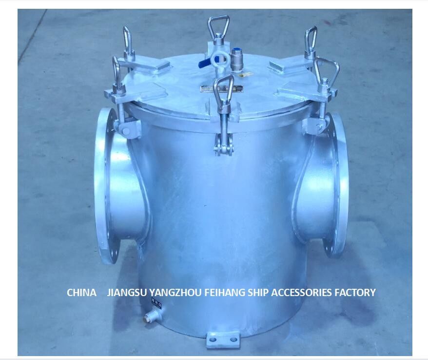 Filtre d'eau de mer galvanisé par acier au carbone direct pour l'orifice d'admission de pompe auxiliaire d'eau de mer de machine AS300 CB/T497-2012