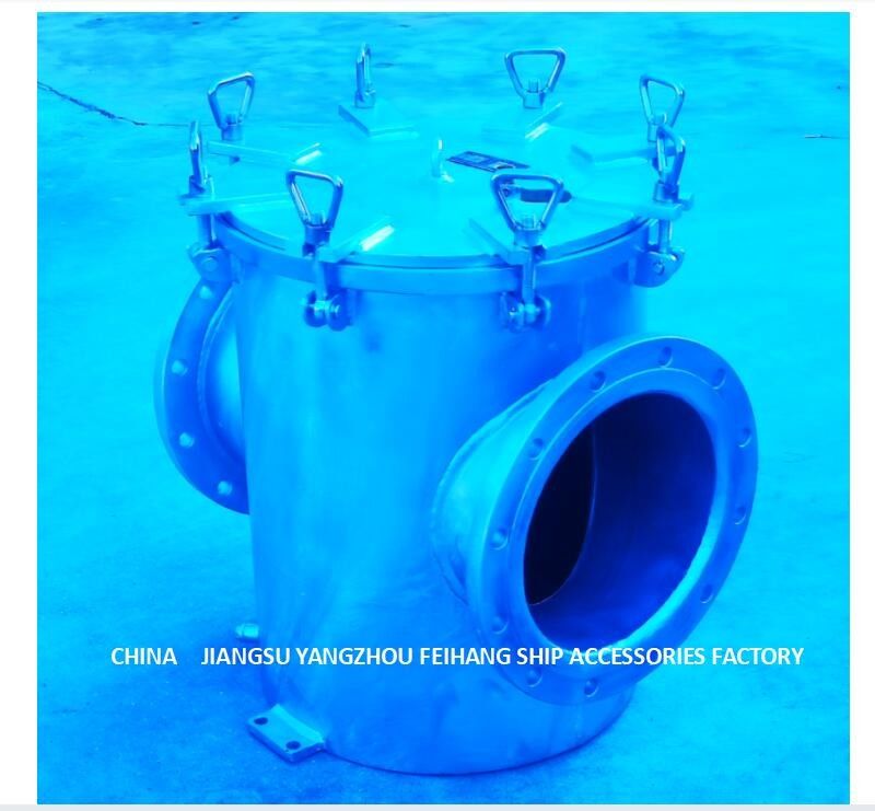 Filtre d'eau de mer galvanisé par acier au carbone direct pour l'orifice d'admission de pompe auxiliaire d'eau de mer de machine AS300 CB/T497-2012