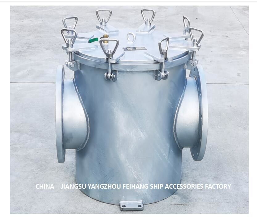 Filtre d'eau de mer galvanisé par acier au carbone direct pour l'orifice d'admission de pompe auxiliaire d'eau de mer de machine AS300 CB/T497-2012