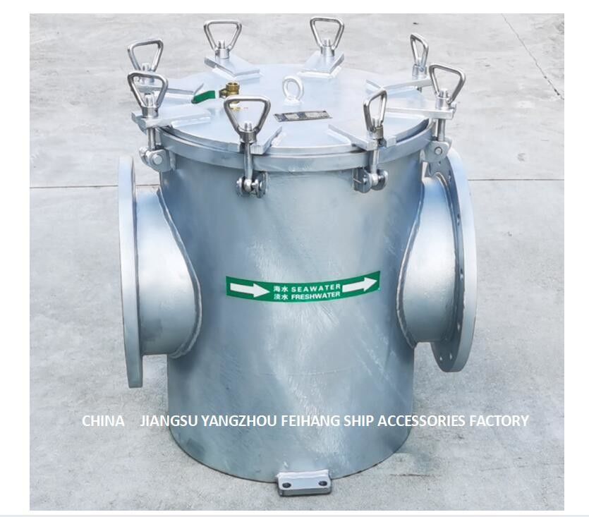 Filtre d'eau de mer galvanisé par acier au carbone direct pour l'orifice d'admission de pompe auxiliaire d'eau de mer de machine AS300 CB/T497-2012