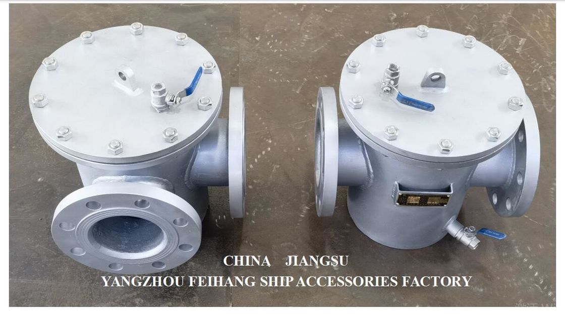 Équipement de filtration de l'eau de mer en acier inoxydable marine 316l AS125 PN1.0 CB/T497-2012 Pour l'entrée de la pompe auxiliaire