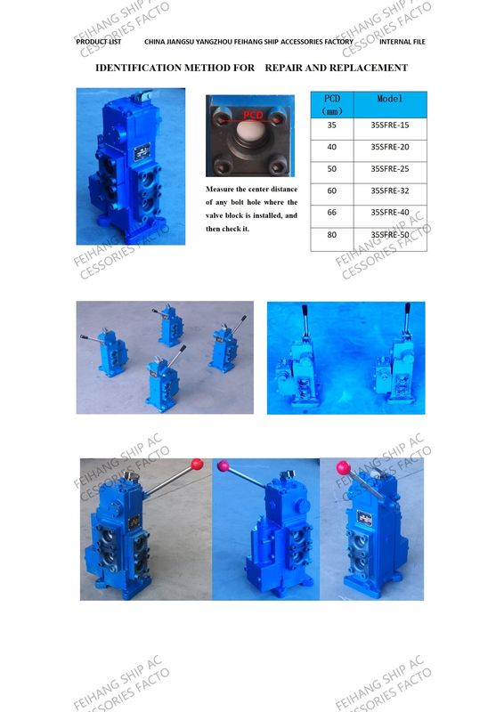 Valve de commande hydraulique haute performance 35SFRE-MO25-H3 pour treuil d'amarrage en fonte