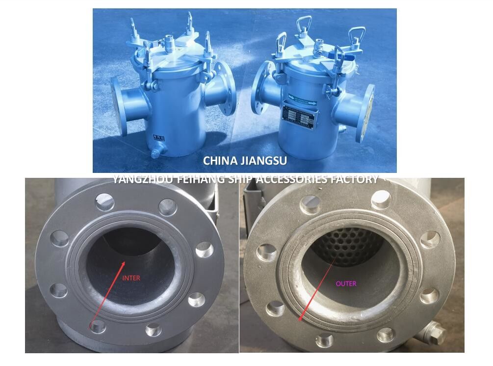 AS80 CB/T497 Filtre d'eau de mer en acier inoxydable - modèle de filtre unique pour l'eau de mer