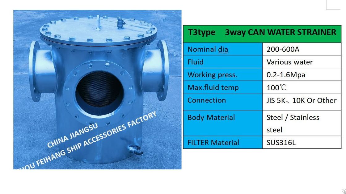 3 types de canettes à eau 3 voies Corps d'acier au carbone, cartouche de filtre en acier inoxydable