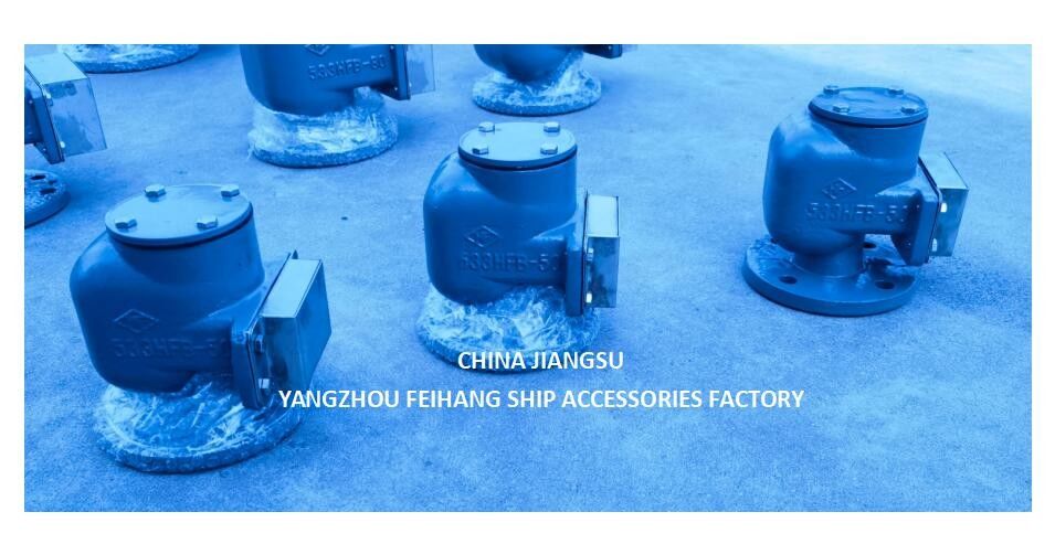 NO.533HFB-50A Tête d'aération pour réservoir de débordement avec SUS316L GASKET NBR flottant 0.3MPA