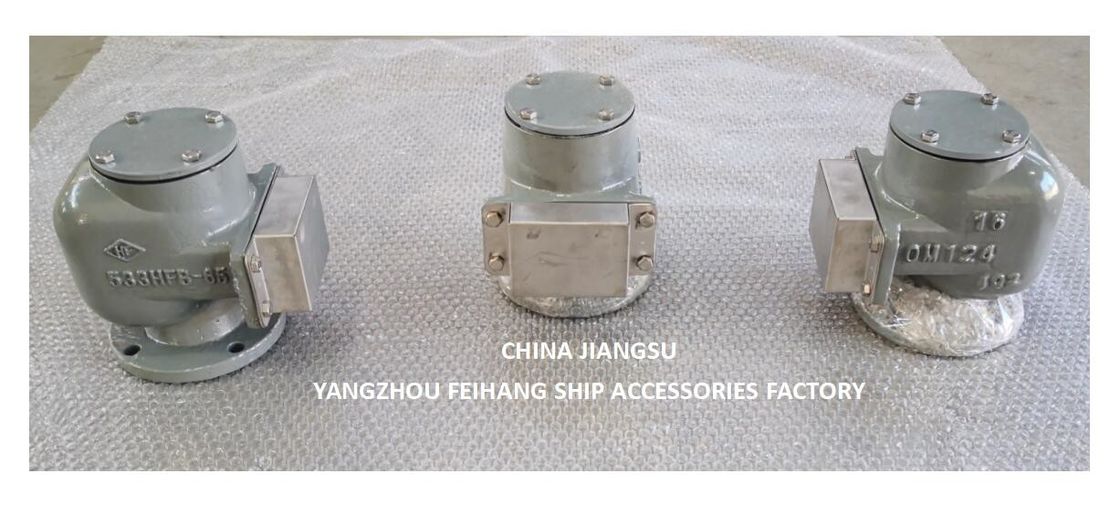 Tête de ventilation de la bride en fonte et tête de tuyau d'air pour réservoir de ballast Modèle:533HFB-65A avec disque flottant SUS 316l