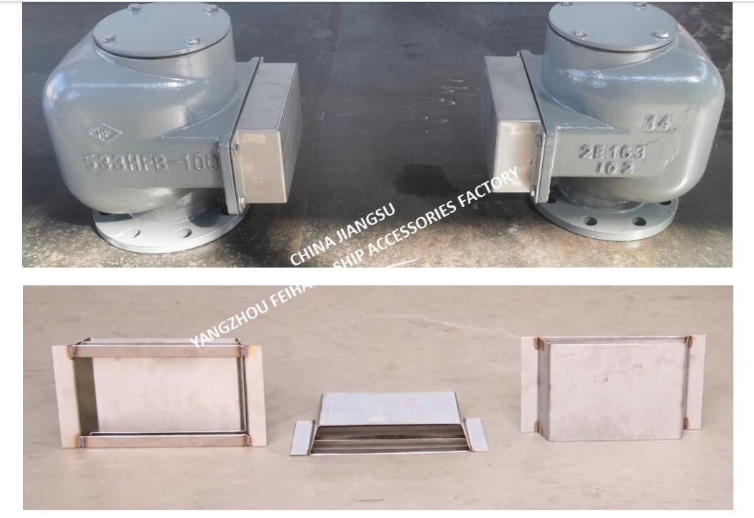 Couverture latérale pour la tête de tuyau d'air n°533HFB-350A et couverture du capot pour la tête de ventilation n°533HFB-350A Matériau: acier inoxydable