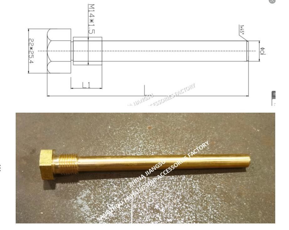 Boulons en cuivre pour la tête de tuyau d'air n°533HFB-150A & Cop Guide pour la tête de ventilation n°533HFB-250A Matériau: acier inoxydable