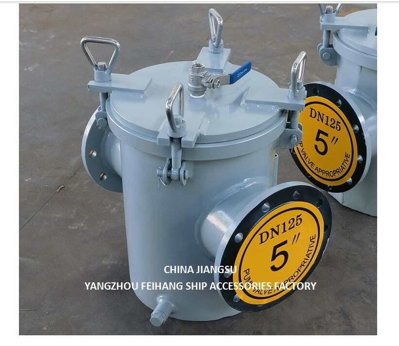 Filtre à eau de mer Filtre à eau grossière modèle AS125 CB/T497 Corps galvanisé, avec cartouche de filtre en acier inoxydable