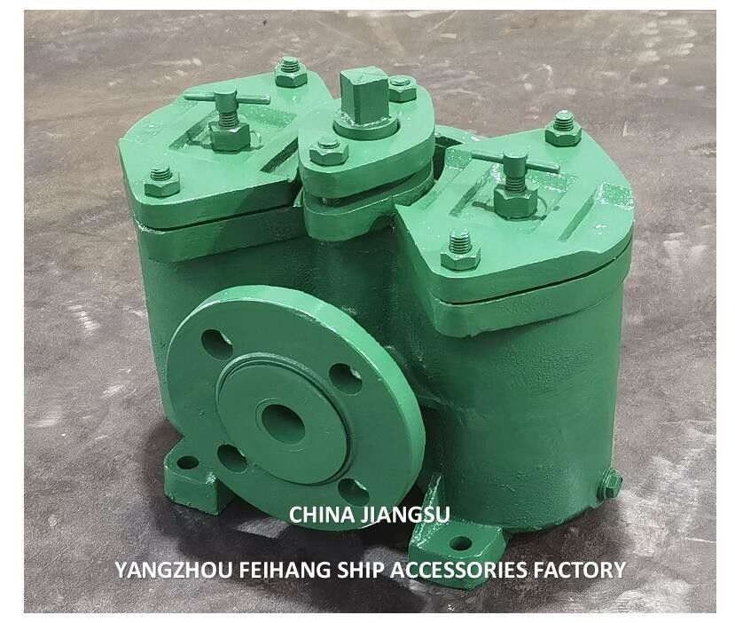 Filtre à carburant double incluant les éléments de filtre MODELLE A32-0.25/0.16 CB/T425-94 FLANGE à FLANGE -195mm FLANGE OD 113
