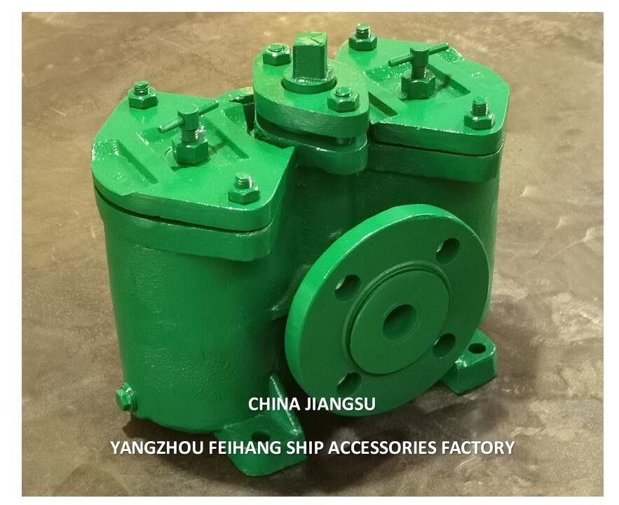 Filtre à carburant en double, y compris les éléments de filtre, modèle AS32 CB/T425 FLANGE TO FLANGE -195mm FLANGE OD 120 FLANGE PCD-90m