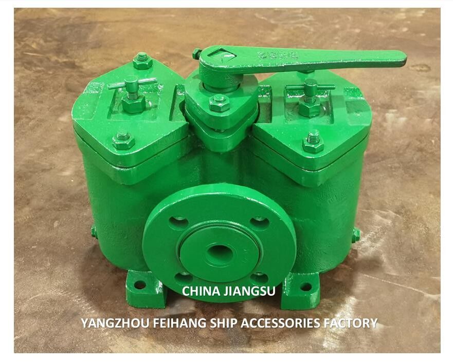 Filtre à carburant en double, y compris les éléments de filtre, modèle AS32 CB/T425 FLANGE TO FLANGE -195mm FLANGE OD 120 FLANGE PCD-90m