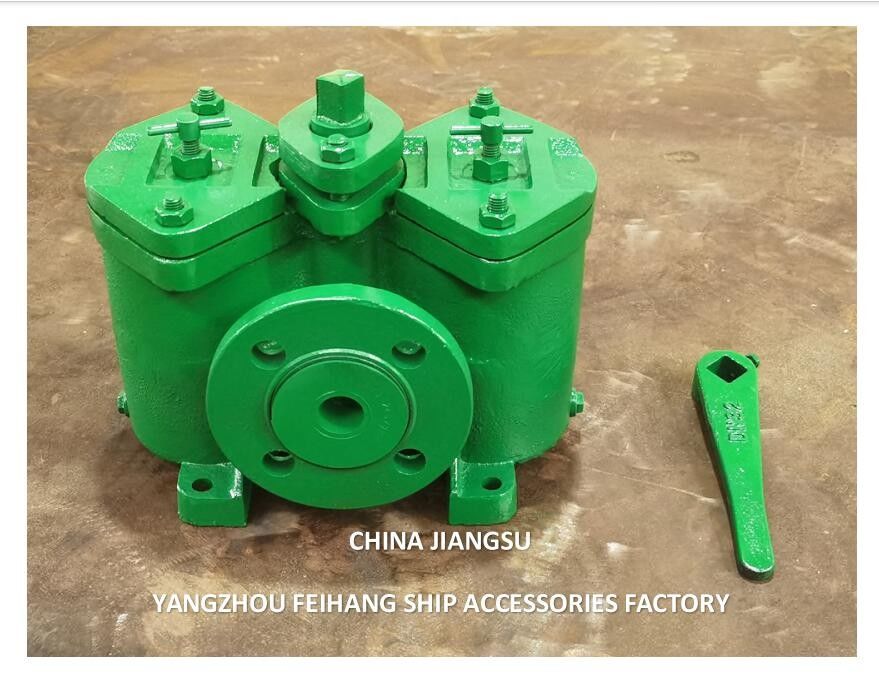 Filtre à carburant en double, y compris les éléments de filtre, modèle AS32 CB/T425 FLANGE TO FLANGE -195mm FLANGE OD 120 FLANGE PCD-90m