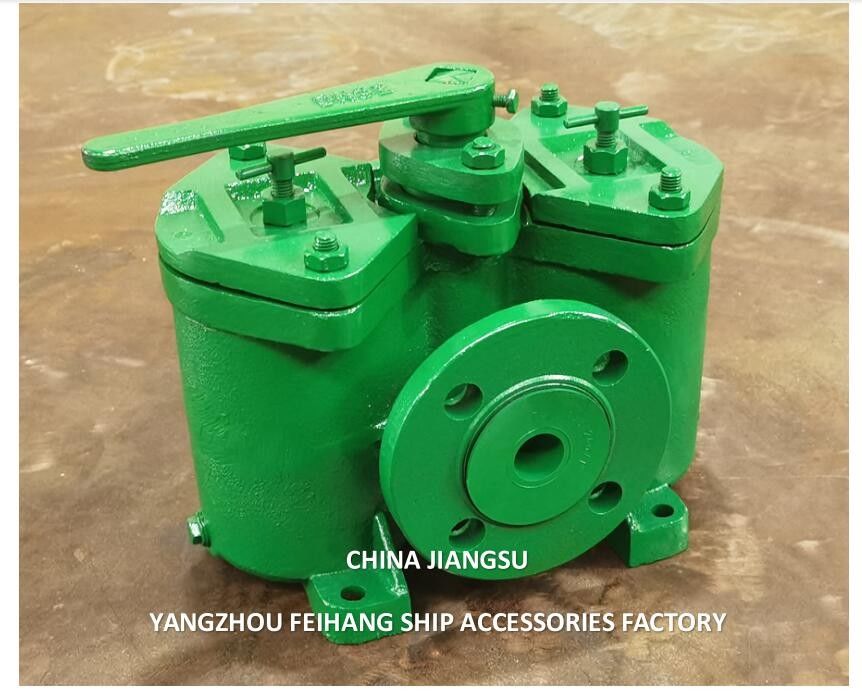 Filtre à carburant en double, y compris les éléments de filtre, modèle AS32 CB/T425 FLANGE TO FLANGE -195mm FLANGE OD 120 FLANGE PCD-90m