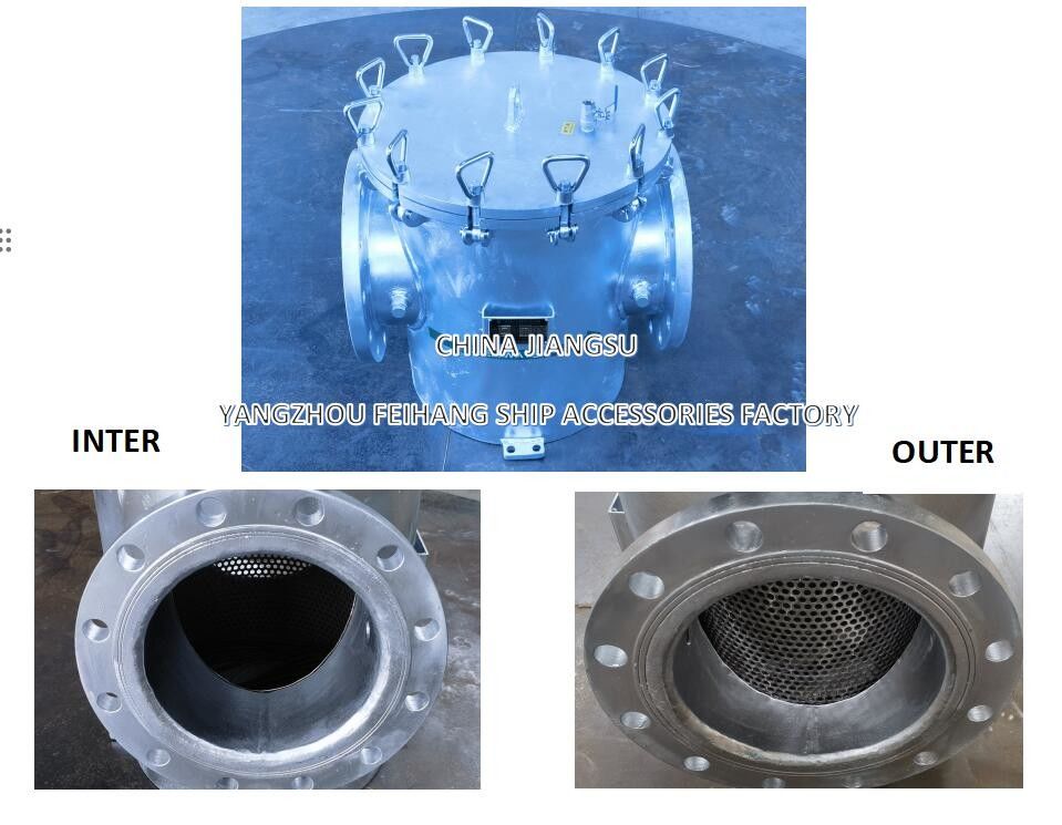 Filtre unique d'eau de mer - Filtre unique d'eau grossière pour le système de refroidissement de l'eau de mer AS250 CB/T497-1994