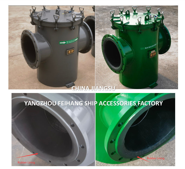 Chine AS350 CB/T497 Filtre à eau de mer en panier avec revêtement en caoutchouc Fournisseur - Feihang Marine