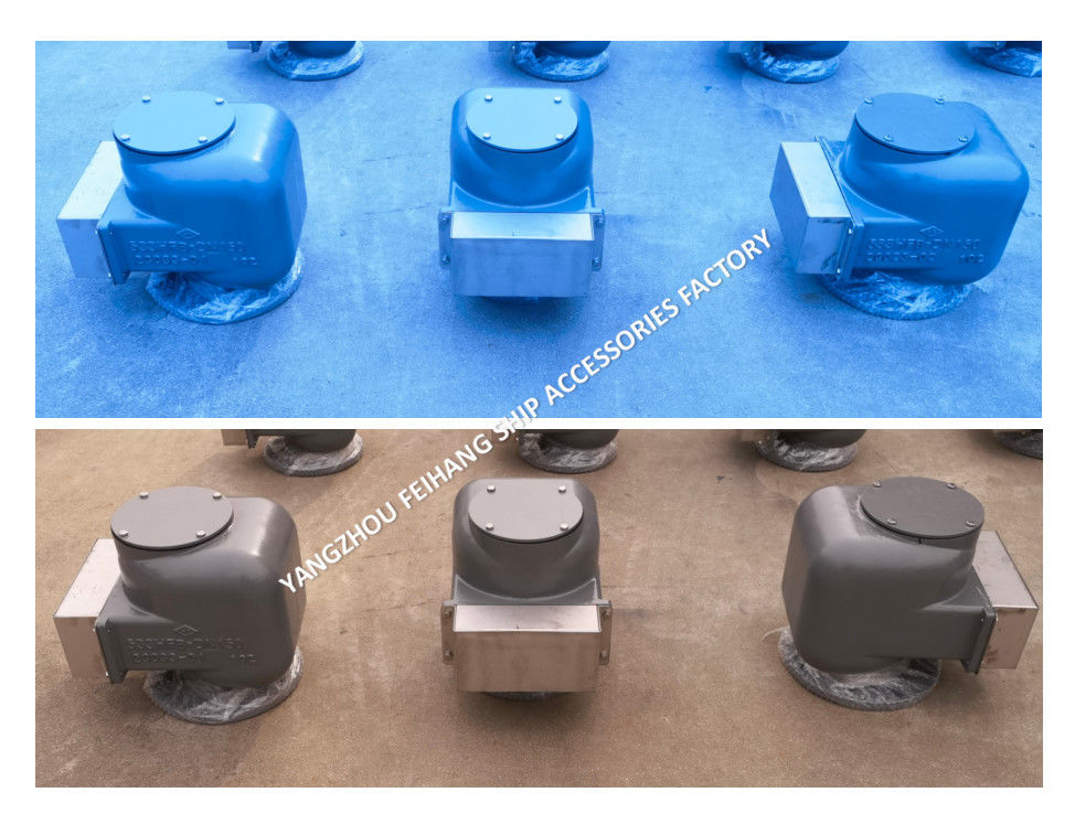 Tête de ventilation d'air de fonte de fer noduleux MARINE MODEL 533HFB-150A MÉDIUM GRAY pour les réservoirs de ballast