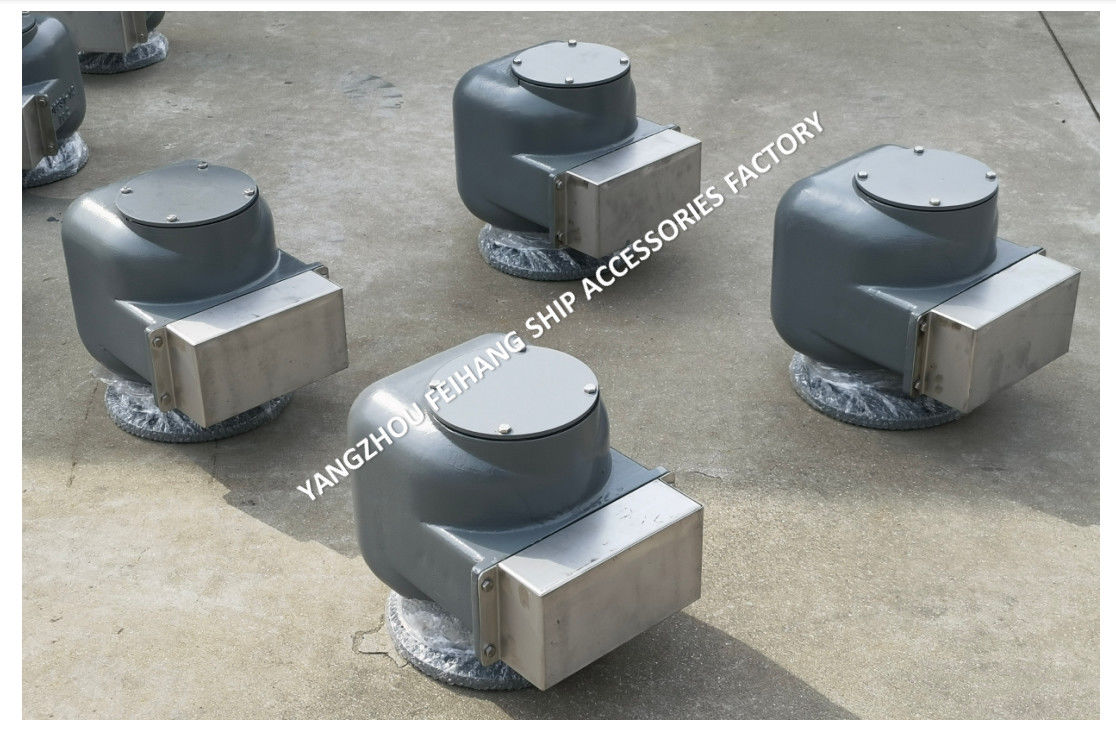 Tête de ventilation d'air de fonte de fer noduleux MARINE MODEL 533HFB-150A MÉDIUM GRAY pour les réservoirs de ballast