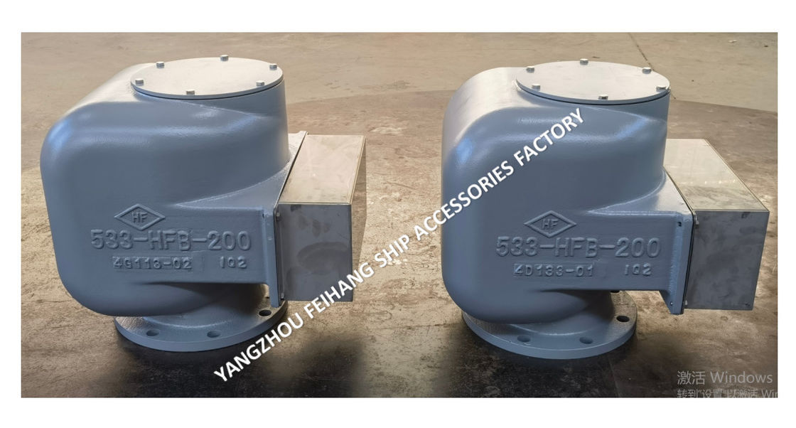 Tête d'aération marine ensemble complet 533HFB-200A Corps en fer ductile avec flotteur en acier inoxydable