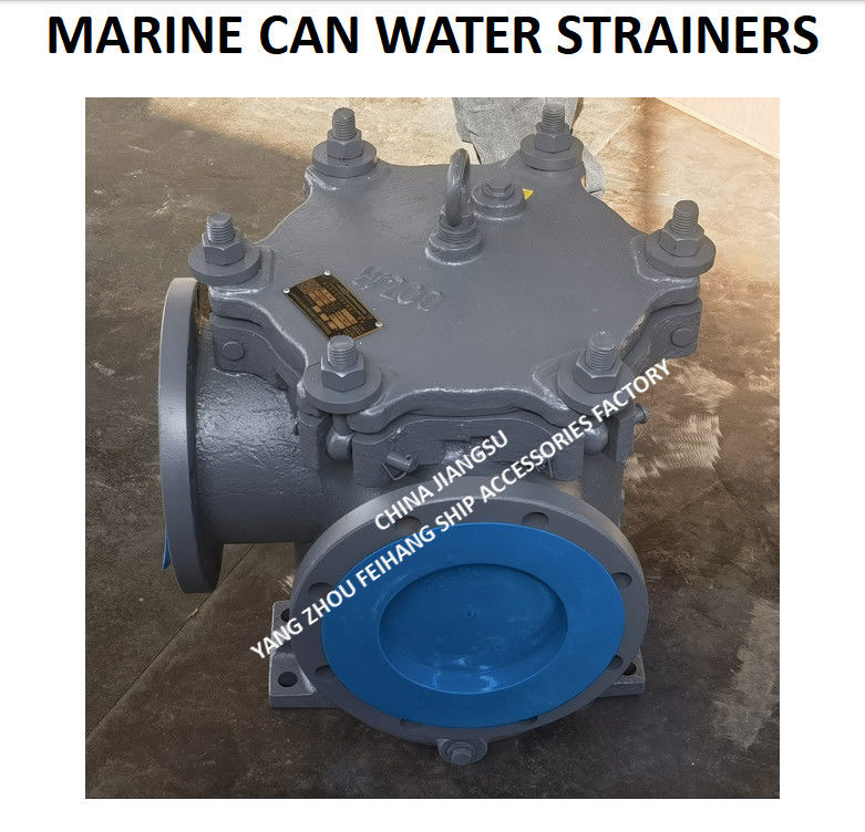 Filtre à eau en conserve marine 5K-200A S-TYPE JIS F7121-1996 Flange Filtre à eau en conserve en fonte 5K-200A LA-TYPE