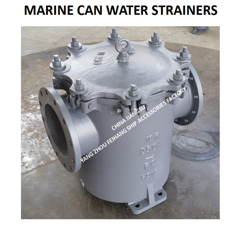 Marine Jis F7121 Flanche Filtre à eau en fer forgé modèle 5K-300A Filtre en maille de type S 4 mm