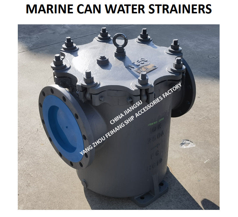 Marine Jis F7121 Flanche Filtre à eau en fer forgé modèle 5K-300A Filtre en maille de type S 4 mm
