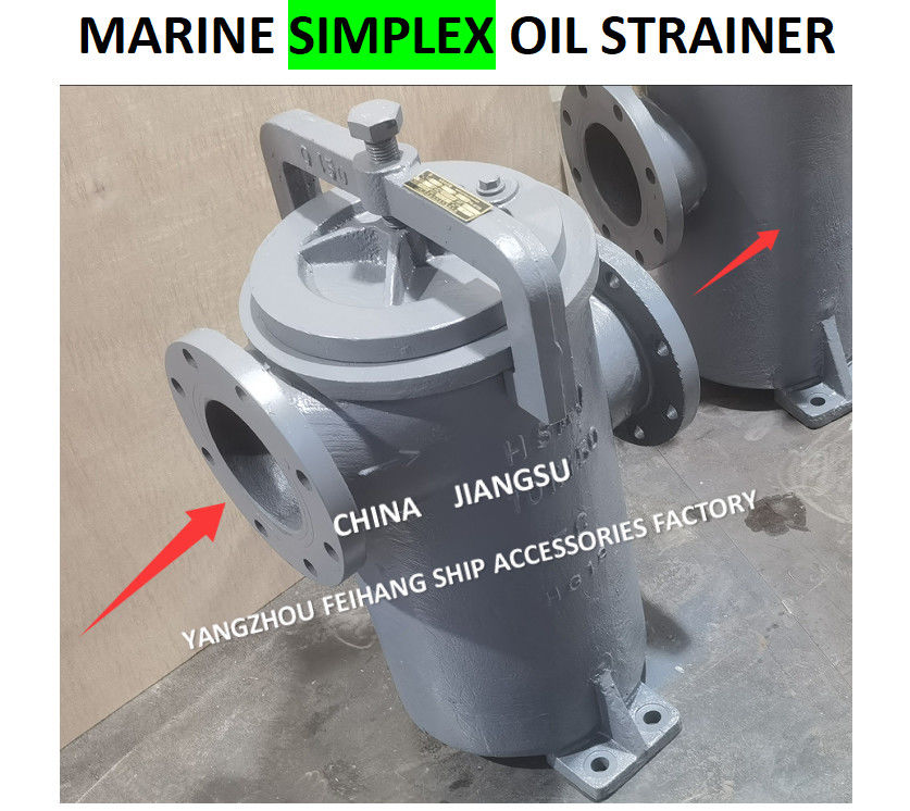 Données techniques pour le JIS F7209 souches d'huile simples et corps de filtre à panier d'huile unique - fonte et filtre - acier inoxydable