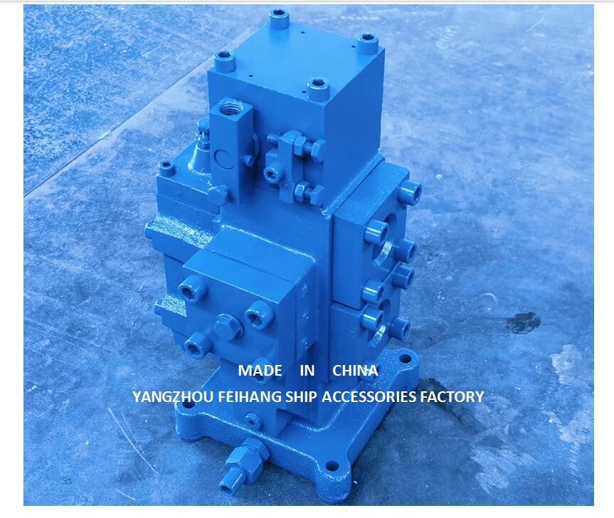 Bloc de vanne de commande de treuil avec taille de port d'entrée/sortie 20a-50a en bleu et vert pour une efficacité de performance opérationnelle optimale