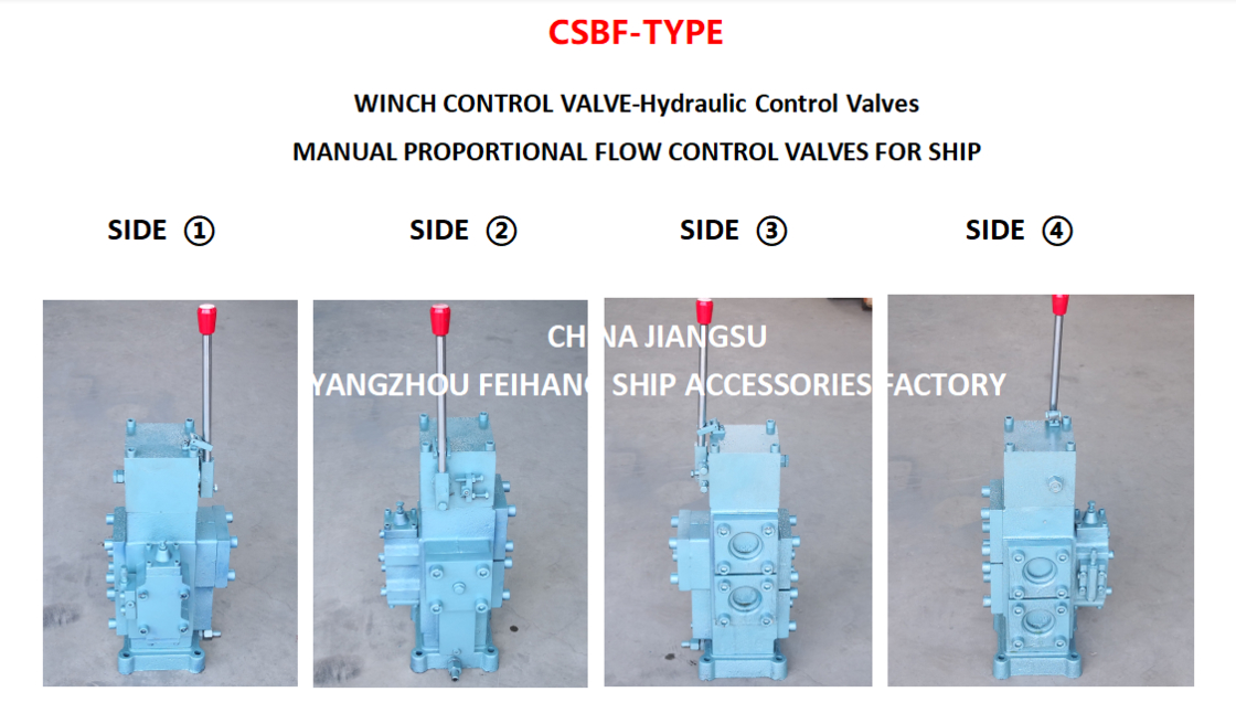 Bloc de vanne de commande de treuil avec taille de port d'entrée/sortie 20a-50a en bleu et vert pour une efficacité de performance opérationnelle optimale