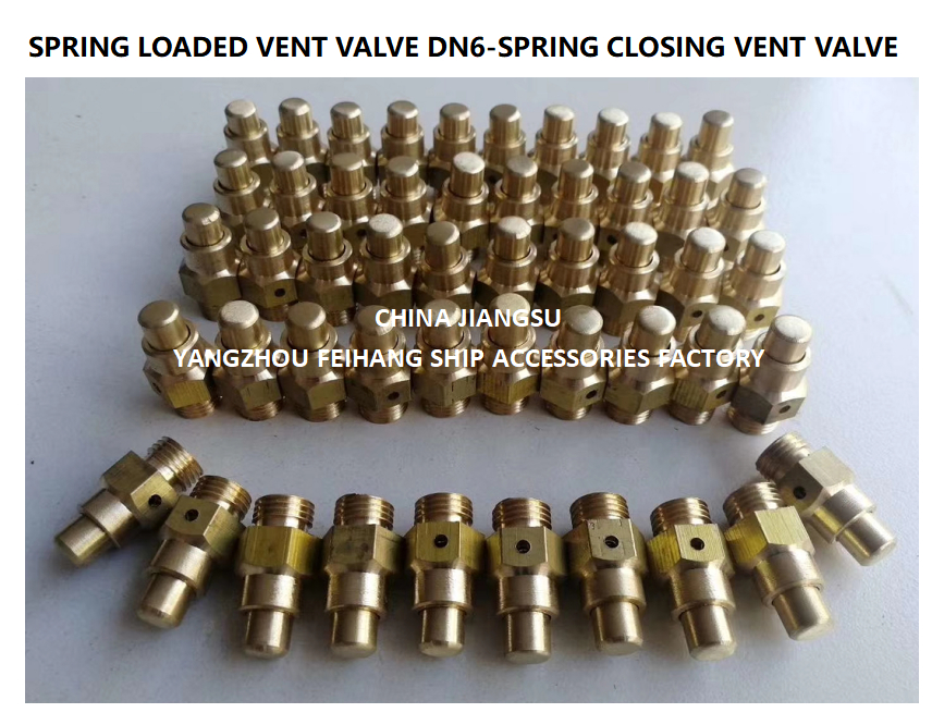 DN6 Brass Spring Loaded Vent Valve with Threaded Ends Compliant to CB/T3778-1999 Standards