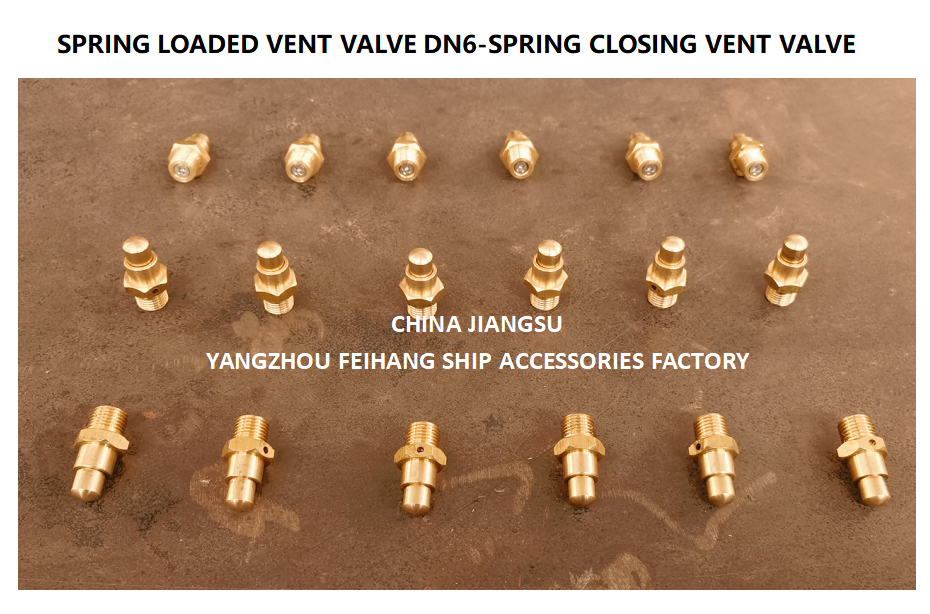 DN6 Brass Spring Loaded Vent Valve with Threaded Ends Compliant to CB/T3778-1999 Standards