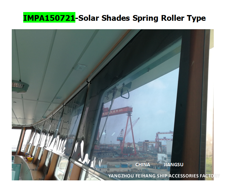 Store pare-soleil marin à enrouleur et store pare-soleil marin à écran solaire à enrouleur avec coffre - pour fenêtres de passerelle de navigation
