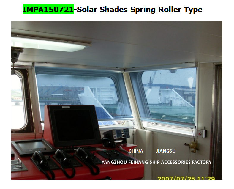 Marine Solar screen roller type blind  & Marine Solar Shade roller blind with cassette box- for Navigation Bridge Windows