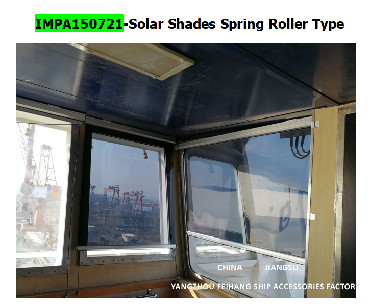 Marine Solar screen roller type blind with cassette box- Blind for the vessel’s bridge window