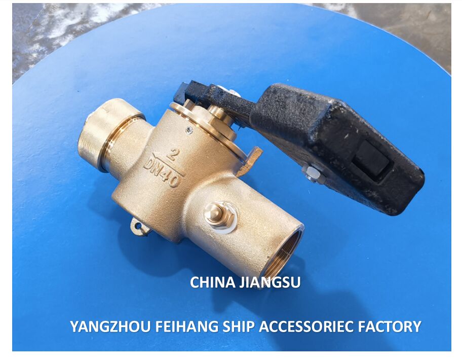 VALVE SELF-CLOSING FH-40A CB/T3778-99 PN2.5 Matériau - cuivre avec extrémité interne du fil BSP et tige tournante à 360°