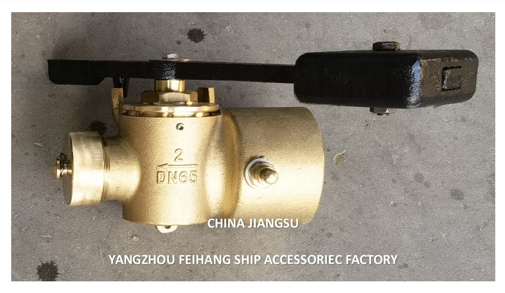 Vanne de profondeur à fermeture automatique en bronze FH-65A Cb/T3778-99 avec extrémité à filetage femelle BSP et tige rotative à 360°.