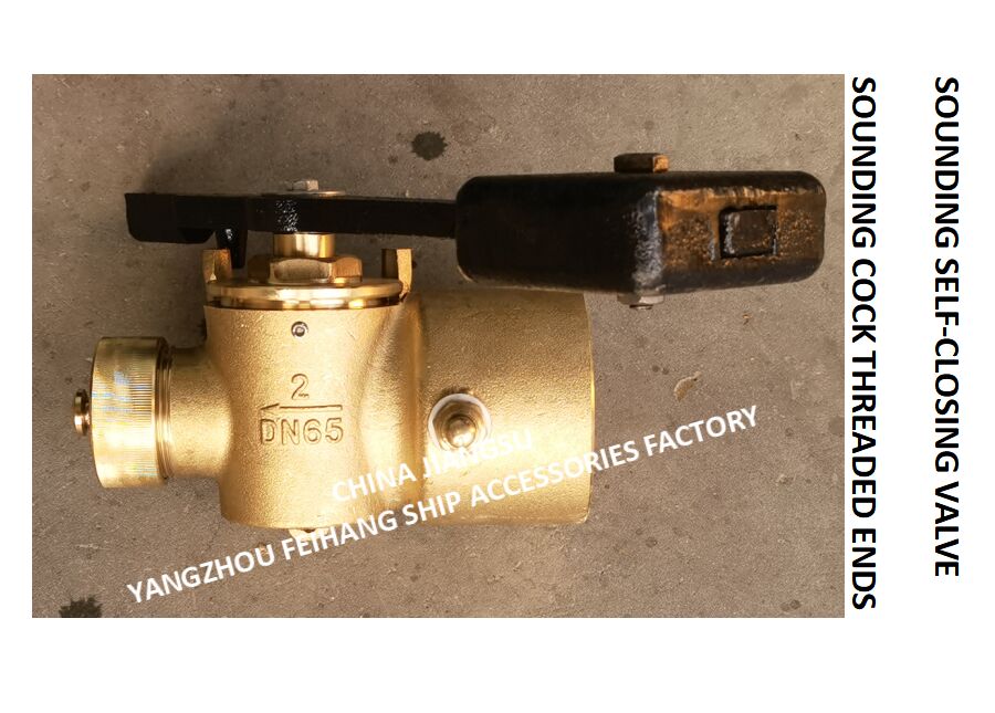 Vanne de profondeur à fermeture automatique en bronze FH-65A Cb/T3778-99 avec extrémité à filetage femelle BSP et tige rotative à 360°.